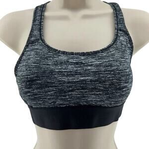 Victoria's Secret Sports Bra Small Black Racerback The Player